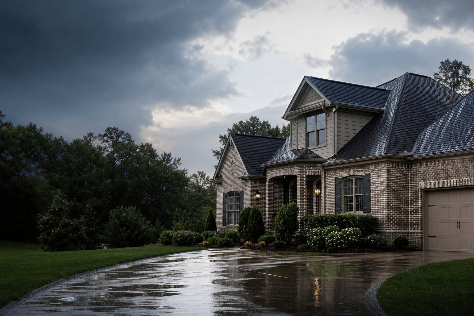Central Alabama home under severe storm clouds